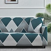 ieftine Cuvertură Canapea-husă de canapea cu blocuri de culori geometrice husă de canapea elastică husă de canapea în formă de l protector de mobilă pentru dormitor, birou, sufragerie, decor acasă