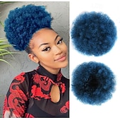 economico Code-Coda di cavallo con coulisse a sbuffo, extension corte sintetiche per capelli ricci e crespi, posticci raccolti per ragazze donne nere