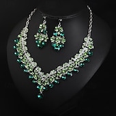 cheap Jewelry Sets-Jewelry Set 3pcs Alloy Earrings Necklace Women&#039;s Elegant Vintage Fashion Geometrical Geometric Jewelry Set For Wedding Party Anniversary