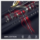 halpa Men's Graphic T Shirt-Men's 'Jesus Saved My Life' Graphic Short Sleeve T-Shirt