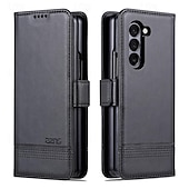 お買い得  サムスン用ケース-Samsung Galaxy Z Fold 6 Z Fold 5 Z Fold 4 Z Fold 3用の財布ケース、フルボディ保護キックスタンドカードスロット、レトロPC PUレザー