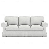baratos Cobertura de Sofa-Capa de Sofá de 3 Lugares 20% Linho Cor Sólida Acolchoada em Algodão e Linho