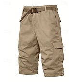 abordables Clásico-Hombre Pantalones cortos tácticos Pantalón Corto Cargo Pantalón corto Shorts para senderismo Botones Multi bolsillo Plano Listo para vestir Corto Diario Exterior Ropa de calle Moda Clásico Azul