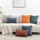 economico Tendenze cuscini-morbidi cuscini decorativi in velluto a coste a punto croce con decorazioni rustiche bohémien, morbide custodie quadrate per divano letto