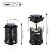 cheap Camping Lights &amp; Lanterns-Portable LED Camping COB Lamp Outdoor Portable Telescopic Flashlight Emergency Hook Horse Lamp Suitable for Hurricane, Emergency, Storm, Outages, Outdoor Collapsible Lanterns