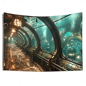  undervannsstige hengende billedvev veggkunst stor billedvev veggmaleri dekor fotografi bakteppe teppe gardin hjem soverom stue dekorasjon fisk landskap