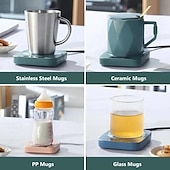 economico Giochi innovativi-tappetino per tazza elettrico temperatura costante sottobicchiere caldo intelligente riscaldamento rapido riscaldatore per tazza scaldino ufficio regalo per ufficio a casa a basso consumo