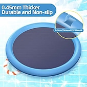 cheap Pet Camping-Splash Sprinkler Pad for Dogs Kids, Non-slip Large Splash Paddling Pool for Kids Inflatable Sprinkler Pad Thickened Water Pad Toys for Dogs Pets Children Yard Garden Party