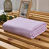 baratos Cobertores &amp; Mantas-Cobertor de resfriamento de fibra de bambu, capa macia para sofá, quarto, ar condicionado, verão, cobertor de respiração fresco