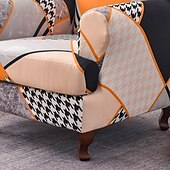 preiswerte Sesselabdeckung &amp; Armless Chair Cover-weicher, elastischer Tigerbankbezug, Freizeithockerbezug, karierter Rundum-Sofastuhlbezug