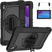 cheap Lenovo Cases-Tablet Case Cover For Lenovo M10 HD 2nd Gen 10.1&quot; TB-X306 Portable Handle 360° Rotation Armor PC Silicone