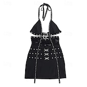 economico Costumi e travestimenti sexy-Sexy Y2K Anno 2000 Vestito Ragazza gotica Per donna Halloween Carnevale Mascherata Festa / Sera Vestito