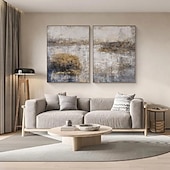 preiswerte Abstrakte Gemälde-handgemaltes beige-braunes abstraktes Ölgemälde handgemachte Wandkunst braune Leinwandgemälde moderne Wandkunst böhmische abstrakte Malerei neutral strukturiertes Ölgemälde Wandkunst Bild