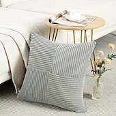 economico Tendenze cuscini-morbidi cuscini decorativi in velluto a coste a punto croce con decorazioni rustiche bohémien, morbide custodie quadrate per divano letto