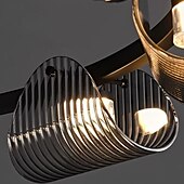 preiswerte Kronleuchter-Kronleuchter Deckenleuchte Pendelleuchte 5/6-flammig 75/132cm Metall Glas Wasserkräuselung postmodernes Licht Luxus Restaurant Schlafzimmer Arbeitszimmer Wohnzimmer 85-265V