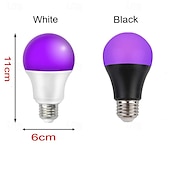 billiga LED-klotlampor-uv led svarta lampor glödlampa 9w e27 led svart glödlampa uv klass 395nm uv party kroppsfärg disco party fluorescerande bubbla självlysande party sovrum uv ljus fluorescerande affisch kroppsfärg