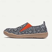 cheap Women&#039;s Sneakers-Women&#039;s Sneakers Flats Slip-Ons Print Shoes Slip-on Sneakers Daily Vacation Travel Floral National Totem Flat Heel Bohemia Vacation Casual Walking Canvas Loafer Yellow Red Blue