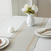 abordables Chemins de Table-chemin de table imperméable à rayures 12 x 71 pouces
