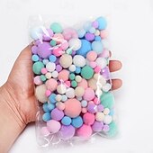 levne Antistresové pomůcky-2ks vysoce elastický gradient vánoční barevné plyšové koule diy plyšová koule dětské ručně vyráběné šperky materiál doplňky