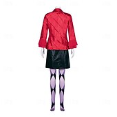 billige Joker stil-Joker: Folie à Deux Harley Quinn Skjørt Jakke Sokker og Strømpebukser Kostymer Film-Cosplay for Dame Voksen Halloween Karneval Maskerade Fritid / hverdag
