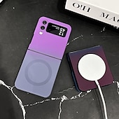 お買い得  サムスン用ケース-Samsung Galaxy Z Flip 6 Z Flip 5 Z Flip 4 Z Flip 3 用の電話ケース バックカバー ワイヤレス充電サポート ショックプルーフ カラーグラデーション TPU