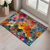 cheap Doormats-Wedding Oil Painting Flowers Doormat Non-Slip Oil Proof Rug Indoor Outdoor Mat Bedroom Decor Bathroom Mat Entrance Rug Door Mat
