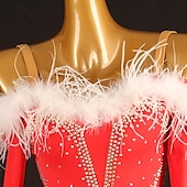 abordables Tenues de danse de salon-Danse de Salon Robe Cristaux / Stras Femme Utilisation Usage quotidien manche longue Spandex