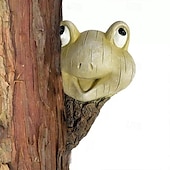 cheap Garden Sculptures&amp;Statues-Tree Sculpture Adorable Frog Tree peeker Yard Decoration Garden peeker Tree Hugger Outdoor Statues Sloth Hug Decorations Garden