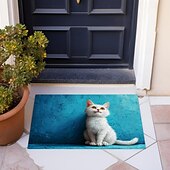 cheap Doormats-Cat Yellow Doormat Non-Slip Oil Proof Rug Indoor Outdoor Mat Bedroom Decor Bathroom Mat Entrance Rug Door Mat
