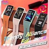 お買い得  スマートブレスレット-696 H28 スマートウォッチ 1.58 インチ スマートブレスレット ブルートゥース ECG + PPG 歩数計 着信通知 と互換性があります Android iOS 女性 男性 ハンドフリーコール メッセージ受信通知 IP 67 25mmウォッチケース