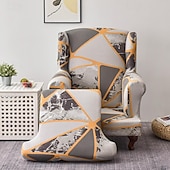 preiswerte Sesselabdeckung &amp; Armless Chair Cover-weicher, elastischer Tigerbankbezug, Freizeithockerbezug, karierter Rundum-Sofastuhlbezug