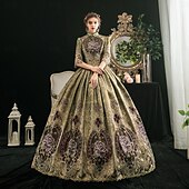 halpa Mekot-upea rouva maisel rokokoo keskiaikainen mekko juhlapuku naamiainen naisten puku musta vintage cosplay juhla naamiainen halloween