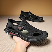 levne venkovní sandály-pánské sandály - umělá kůže - síťovina, trendy a pohodlné pro každodenní nošení a letní procházky