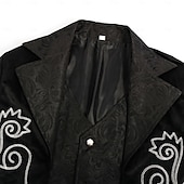 billige Topper-Retro / vintage Punk og gotisk Kostymer i middelalderstil Jakke tailcoat Prins Adelsmann Jacquard Herre Royal Steampunk Maskerade Fest Voksne Frakk