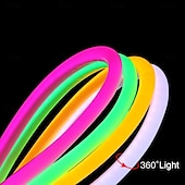 お買い得  ネオンLEDライト-ネオンライトサイン LED ストリップ柔軟な 360 丸管ランプ 30 メートル ip67 防水柔軟なロープストリング家の装飾