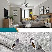 cheap Solid Color Wallpaper-Modern Vinyl Waterproof Removable Smooth Wallpaper Sticker Self-Adhesive Contact Paper for Furniture Stickers Kitchen Living Room 300x60cm