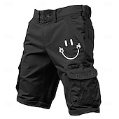cheap Men&#039;s Graphic Cargo Shorts-Men&#039;s Cargo Shorts Multiple Pockets Graphic Smile Printed Outdoor Short Sports Classic Micro-elastic Shorts