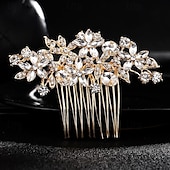 Hair Combs Headdress Alloy Wedding Simple Bridal With Glitter Headpiece Headwear4