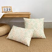 abordables Coussins tendances-1 pcs Coton Housse de coussin, Floral Rectangulaire Carré Traditionnel Classique
