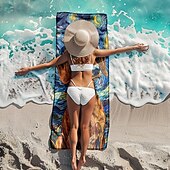 זול סטים של מגבות חוף-מגבת חוף 100% מיקרו סיבי שמיכות חוף זורקות שמיכות נוחות לנשימה תלת מימדית