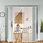 Недорогие Экран для окна и двери-Магнитная экранная дверь от мух прочная занавеска от насекомых с полной рамкой защищает от насекомых и позволяет свежему воздуху проникать без сверления