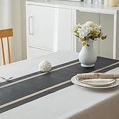 abordables Chemins de Table-chemin de table imperméable à rayures 12 x 71 pouces