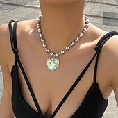 abordables Colliers-Collier Perle Femme Elégant Le style mignon Classique Cœur Mignon Forme de coeur Colliers Tendance Pour Travail Fête scolaire Soirée