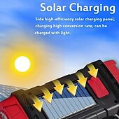 cheap Camping Lights-Solar Powered Tactical LED Camping Light - 500 Lumens USB Rechargeable Flashlight, Water Repellent, Long-Range, Multi-Function Outdoor Torch for Outdoor Camping