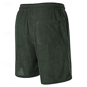 abordables Bermudas estilo casual-Hombre Pantalón corto Pantalones cortos casuales Pantalones cortos de pana Bolsillo Correa Cintura elástica Plano Comodidad Corto Festivos Playa Fin de semana Moda Casual Negro Amarillo Microelástico