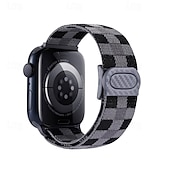 זול להקות Apple Watch-רצועת ספורט מותאם ל רצועת השעון של Apple Watch 38 מ&quot;מ 40 מ&quot;מ 41 מ&quot;מ 42 מ&quot;מ 44 מ&quot;מ 45 מ&quot;מ 49 מ&quot;מ אלסטי מתכוונן ניילון רצועת שעון חלופית ל iwatch Ultra 2 Series 9 8 7 SE 6 5 4 3 2 1