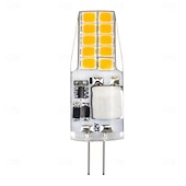 זול נורות דו-פיניות לד-10 יחידות g4 נורת led 2w ללא הבהוב ac/dc 12v 2835smd מנורת סיליקון בהירה 8led לבן חם 360 מעלות זווית נורת led עבור נברשת תליון