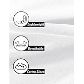 economico Classico-Per uomo Camicia Camicia di lino Camicia Estiva Abbigliamento da spiaggia Camicia casual Camicia con Bottoni Semplice Quotidiano Vacanza Bianco Blu Verde Cachi Manica Lunga Colletto alla coreana