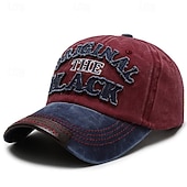 billige Baseballcaps for menn-Herre Baseballcaps Solhatt Trucker Hat Svart Navyblå Bomull Broderi Årgang Mote Fritid Gate Daglig Bokstaver Justerbare Solkrem Pustende