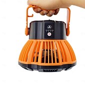 cheap Camping Lights &amp; Lanterns-Battery Operated Fan with Light for Camping Tent &amp; Hammock, 2 in 1 Remote USB Rechargeable Small Desk Fan With LED Lighting &amp; Hanging Hook for Outdoor Camping, Office